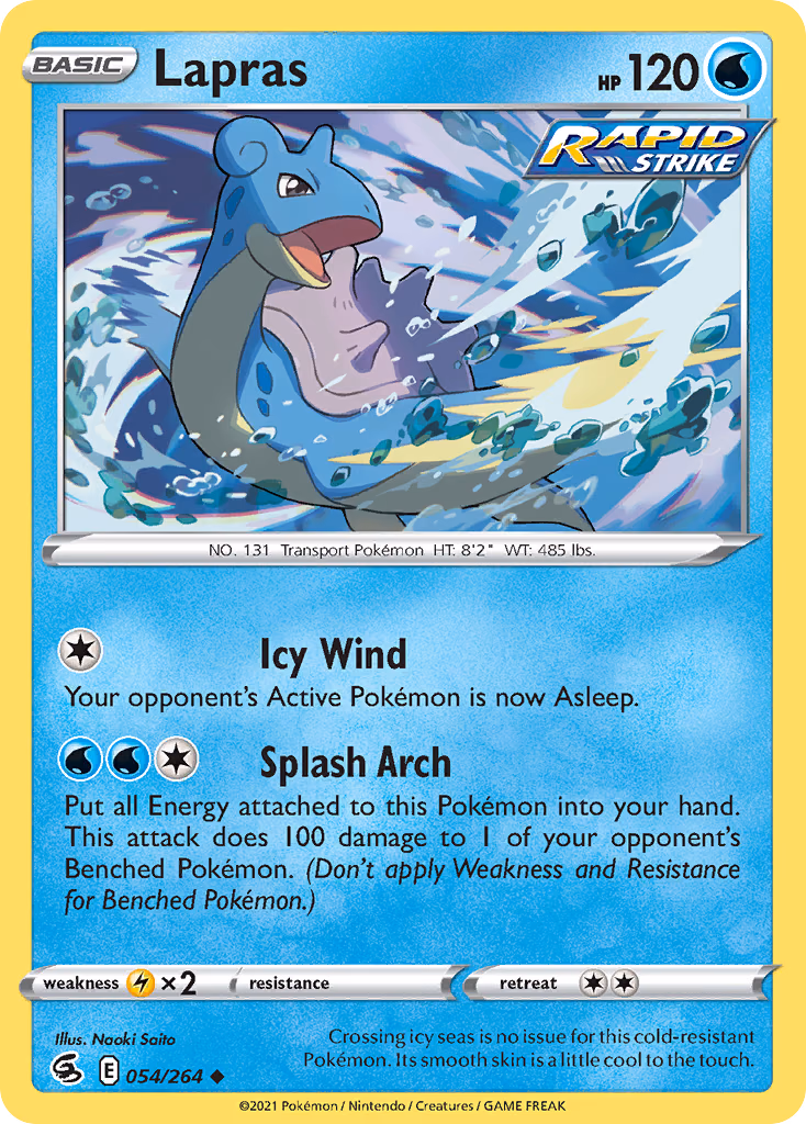 Lapras Pokemon card (054/264, Fusion Strike)