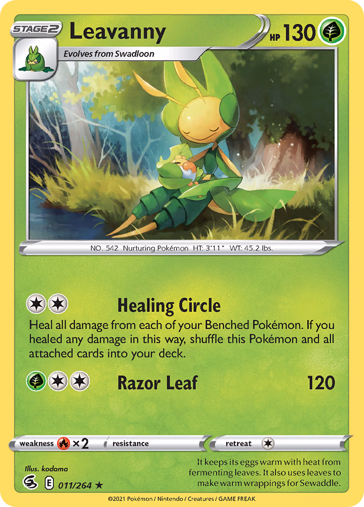 Leavanny Pokemon card (011/264, Fusion Strike)