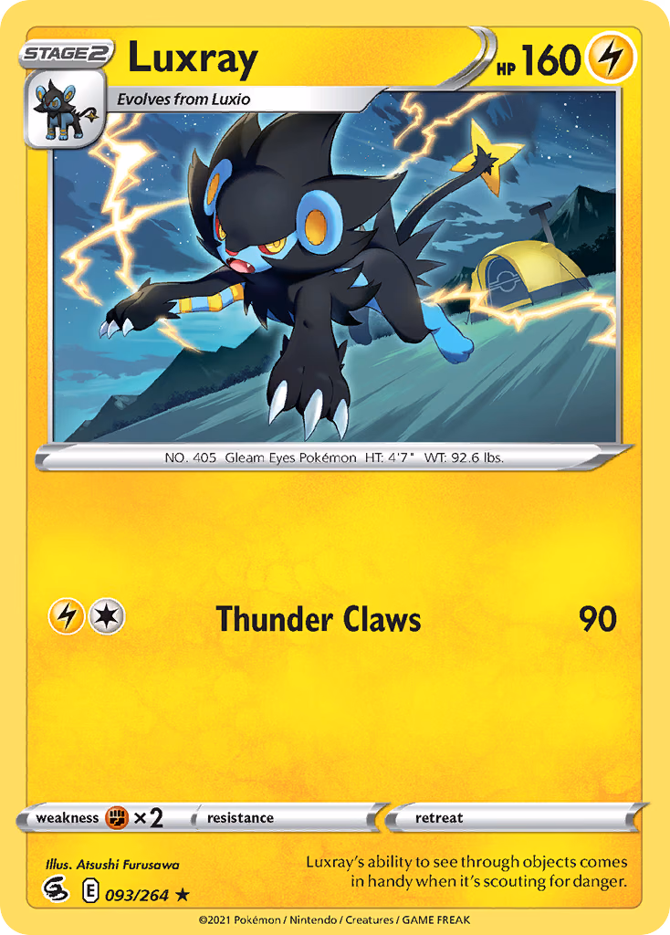 Luxray Pokemon card (093/264, Fusion Strike)