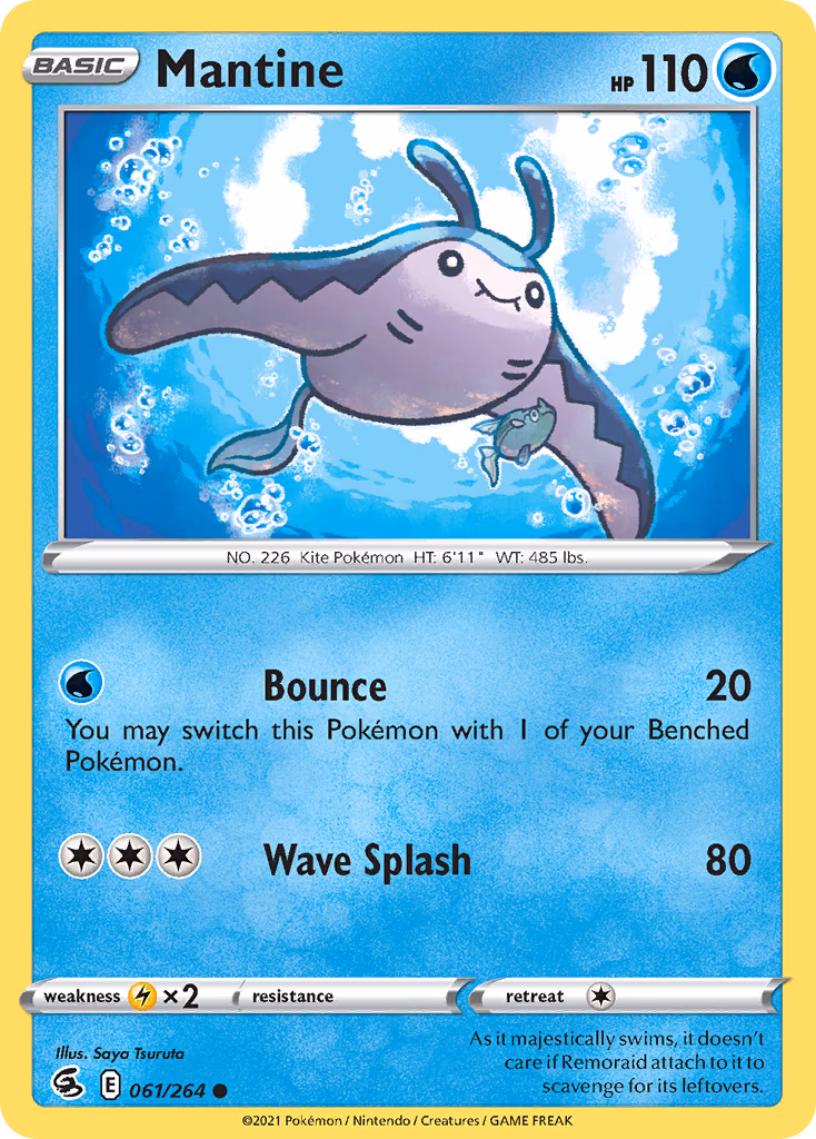 Mantine Pokemon card (061/264, Fusion Strike)