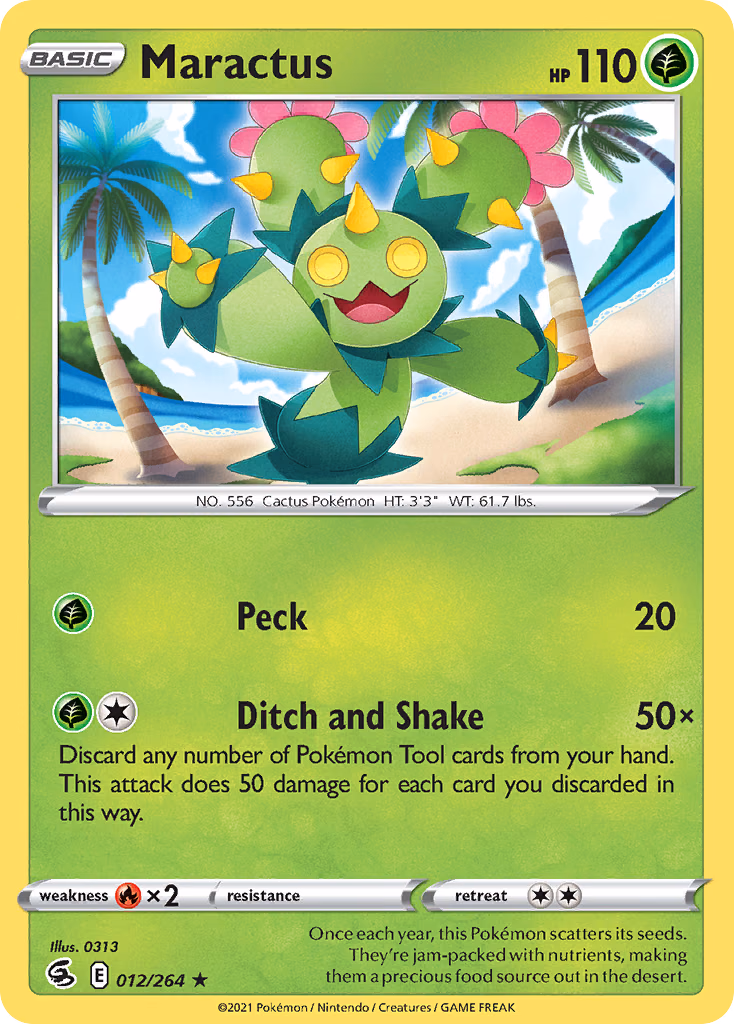 Maractus Pokemon card (012/264, Fusion Strike)