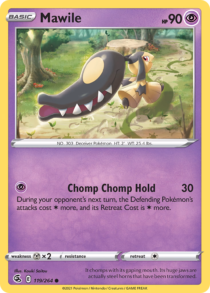 Mawile Pokemon card (119/264, Fusion Strike)