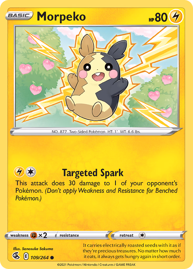 Morpeko Pokemon card (109/264, Fusion Strike)