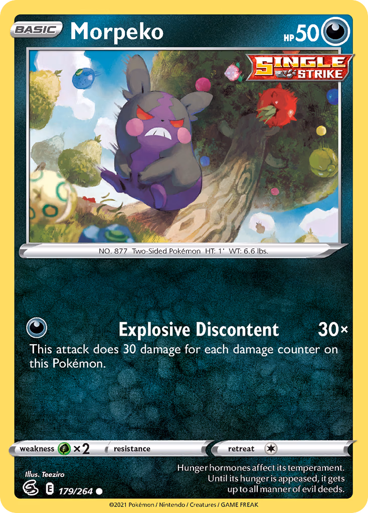 Morpeko Pokemon card (179/264, Fusion Strike)