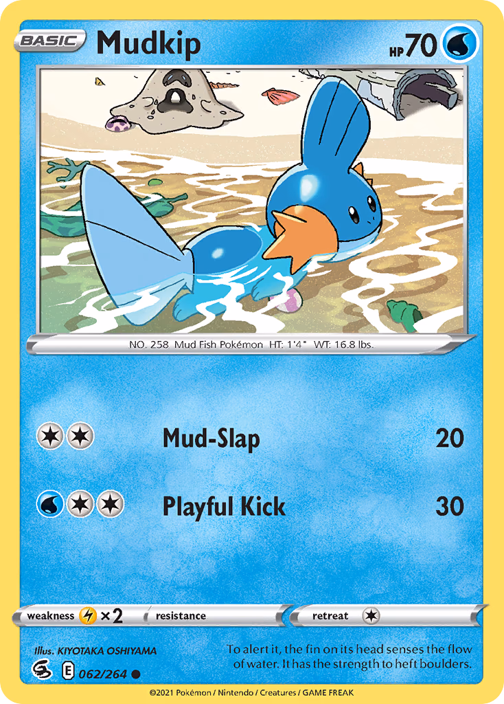 Mudkip Pokemon card (062/264, Fusion Strike)