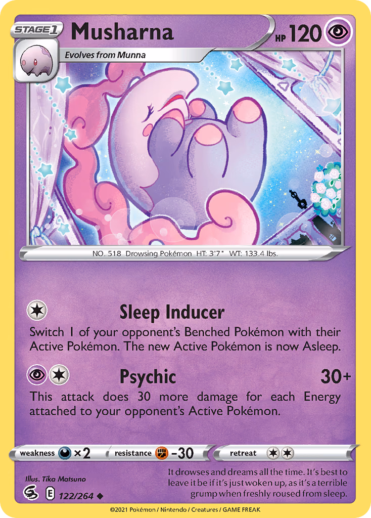 Musharna Pokemon card (122/264, Fusion Strike)