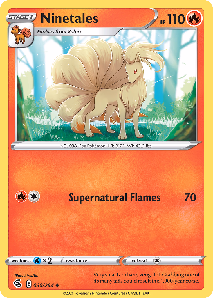 Ninetales Pokemon card (030/264, Fusion Strike)