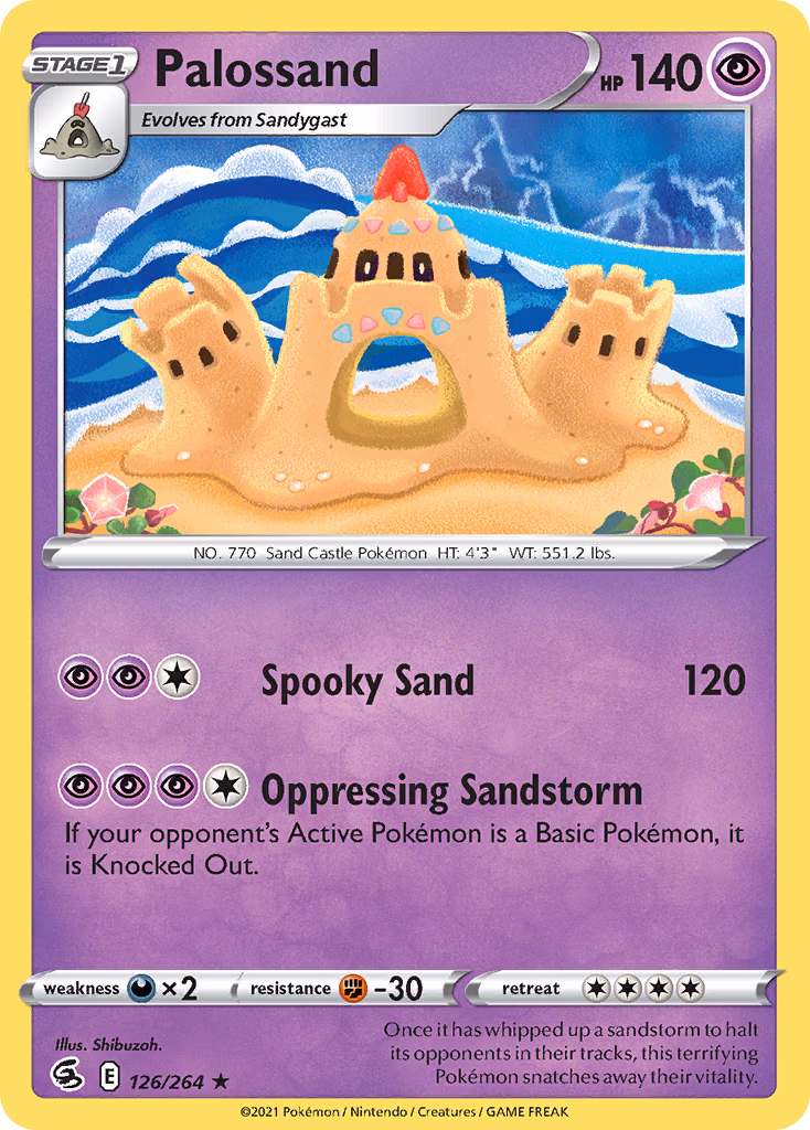 Palossand Pokemon card (126/264, Fusion Strike)