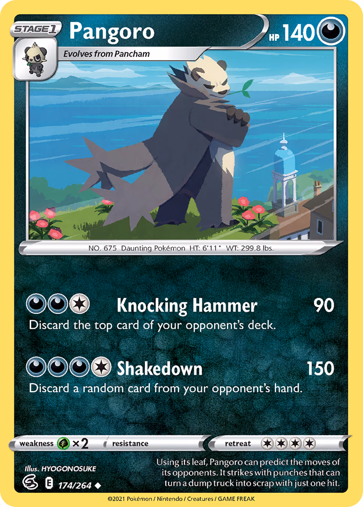 Pangoro Pokemon card (174/264, Fusion Strike)