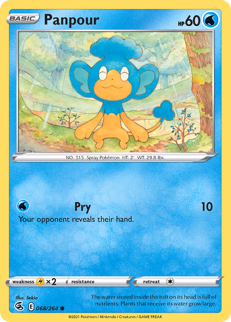 Panpour Pokemon card (068/264, Fusion Strike)