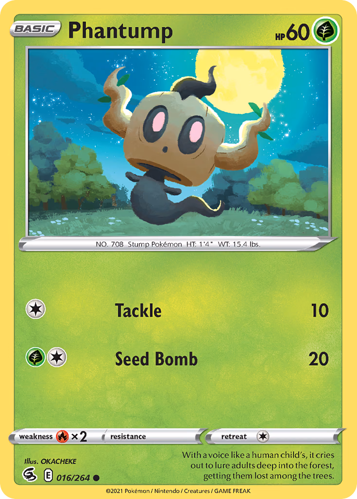 Phantump Pokemon card (016/264, Fusion Strike)