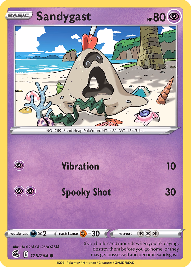 Sandygast Pokemon card (125/264, Fusion Strike)