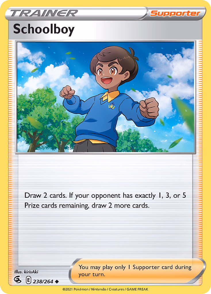 Schoolboy Pokemon card (238/264, Fusion Strike)