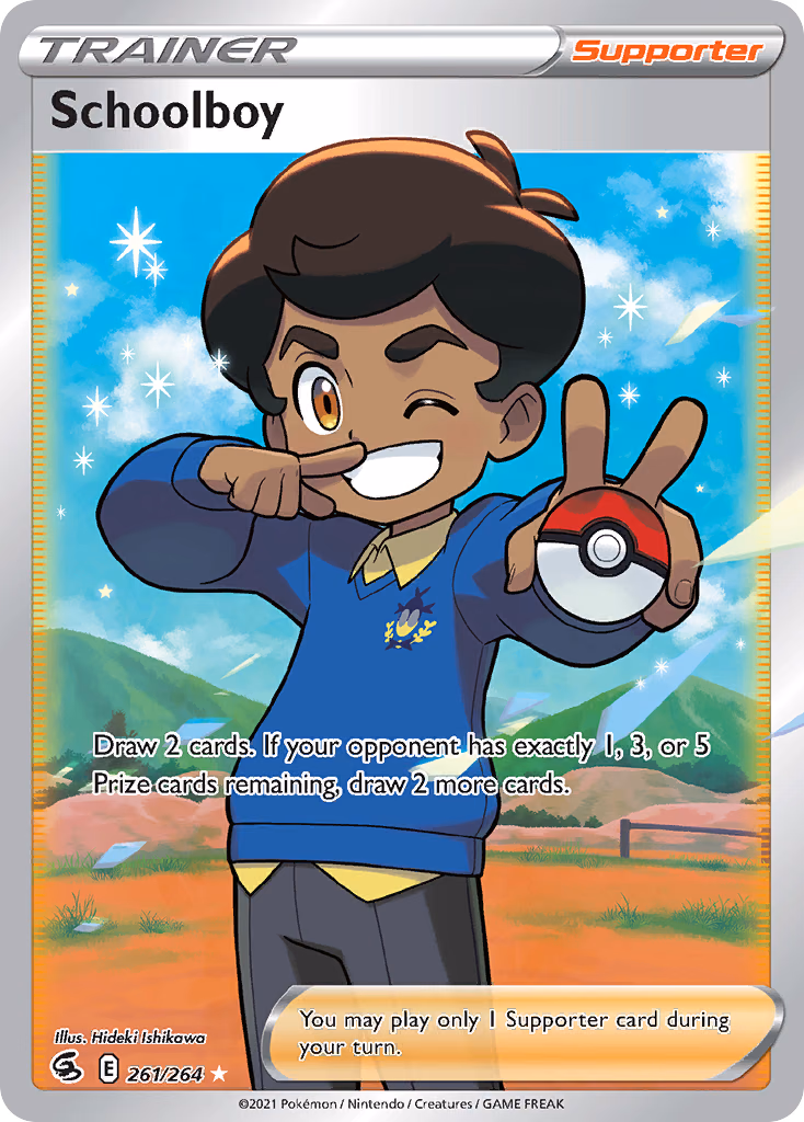 Schoolboy Pokemon card (261/264, Fusion Strike)