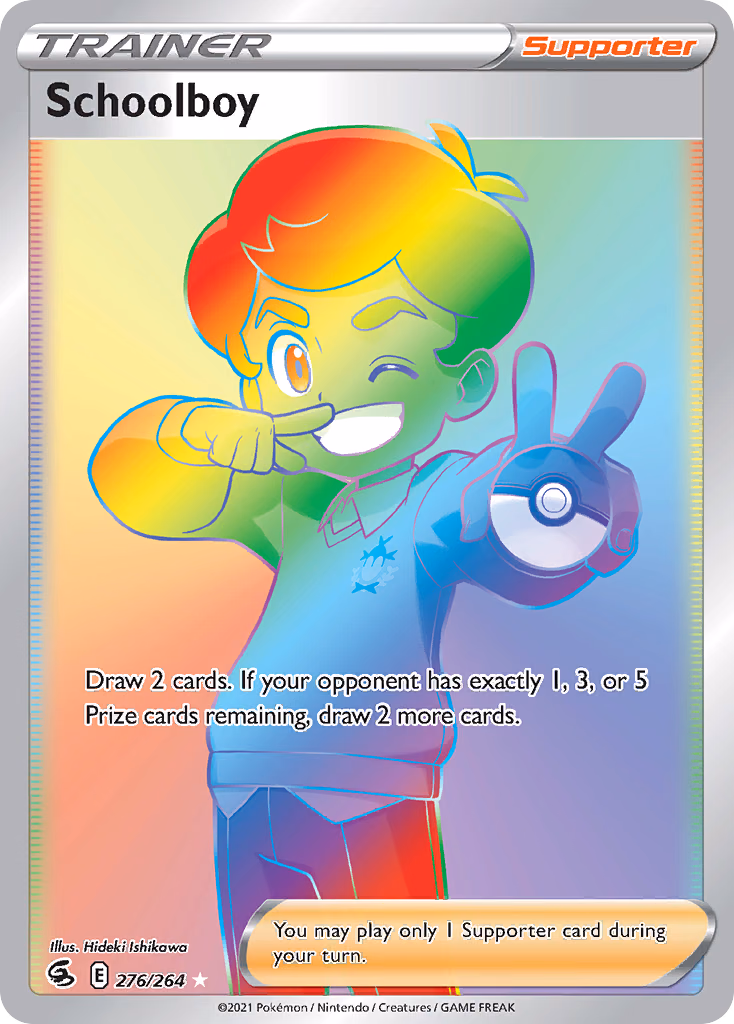 Schoolboy Pokemon card (276/264, Fusion Strike)