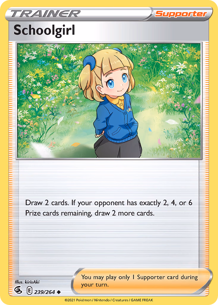Schoolgirl Pokemon card (239/264, Fusion Strike)