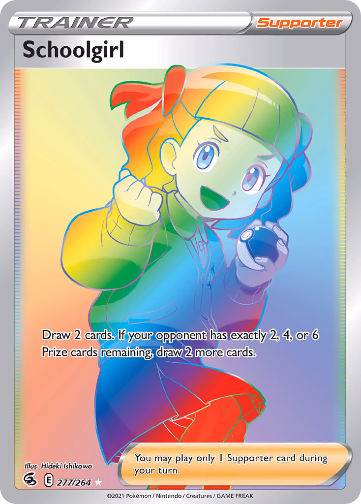 Schoolgirl Pokemon card (277/264, Fusion Strike)