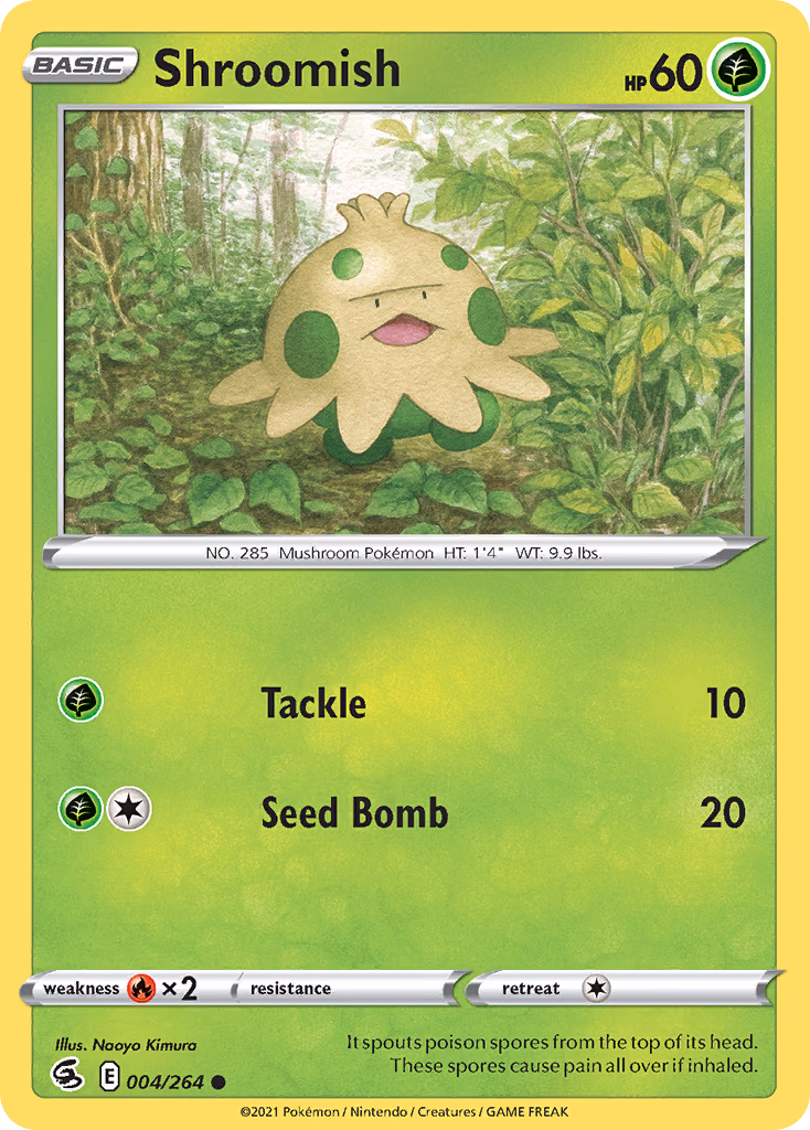 Shroomish Pokemon card (004/264, Fusion Strike)