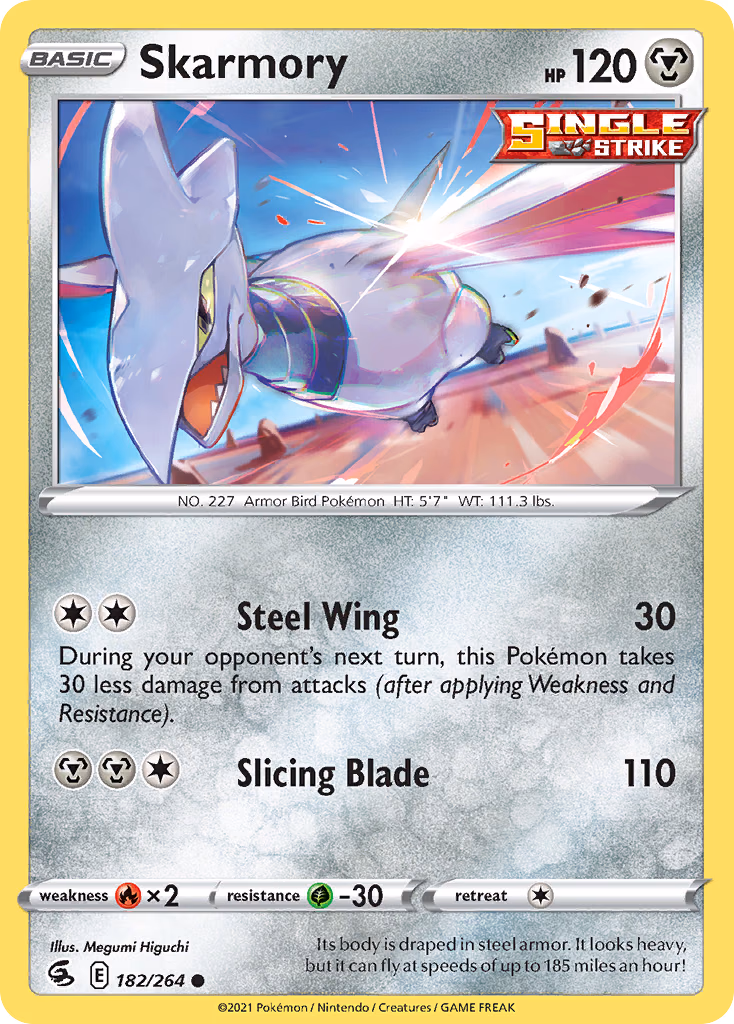Skarmory Pokemon card (182/264, Fusion Strike)