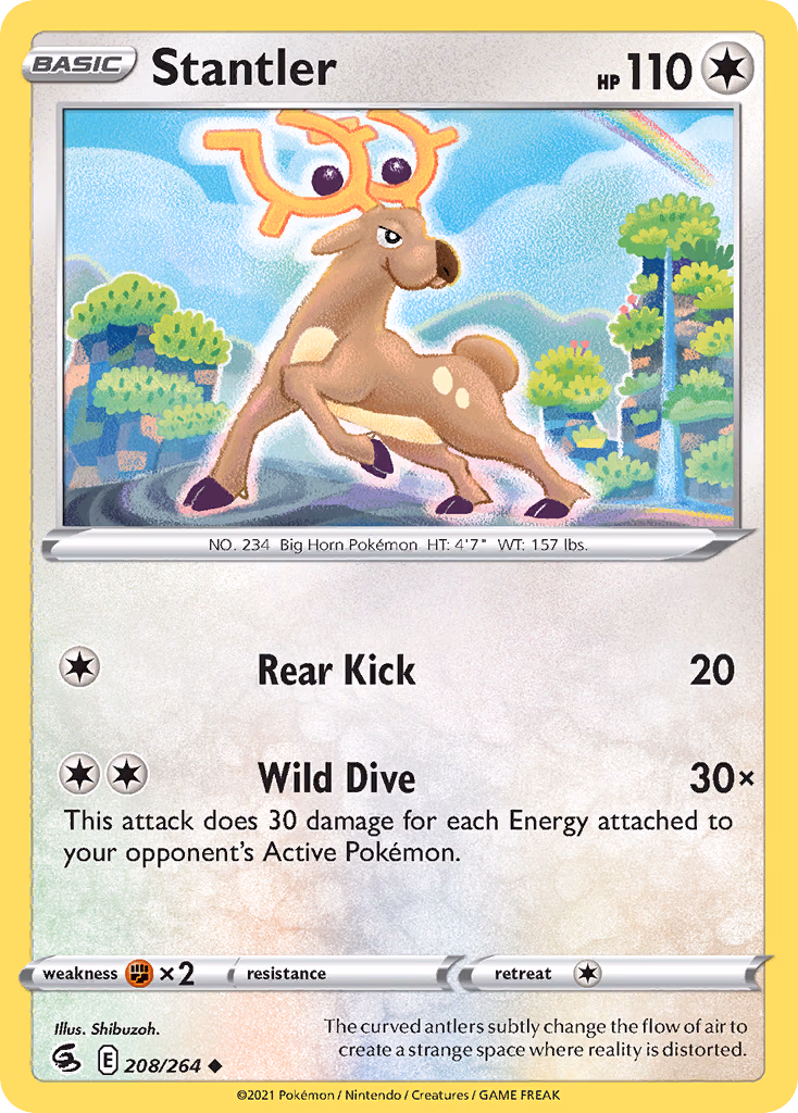 Stantler Pokemon card (208/264, Fusion Strike)