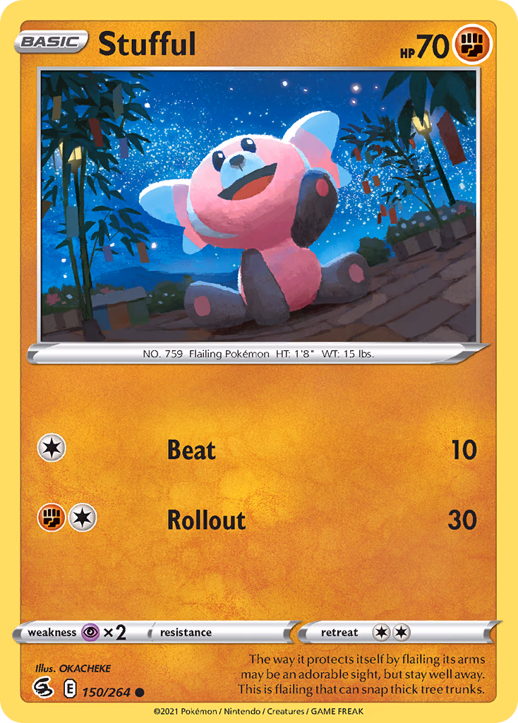 Stufful Pokemon card (150/264, Fusion Strike)