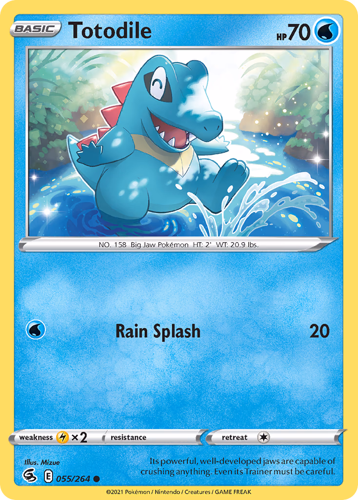 Totodile Pokemon card (055/264, Fusion Strike)