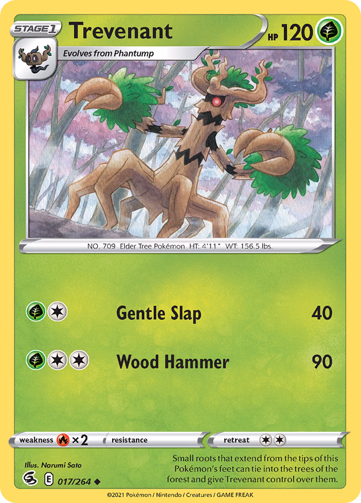 Trevenant Pokemon card (017/264, Fusion Strike)