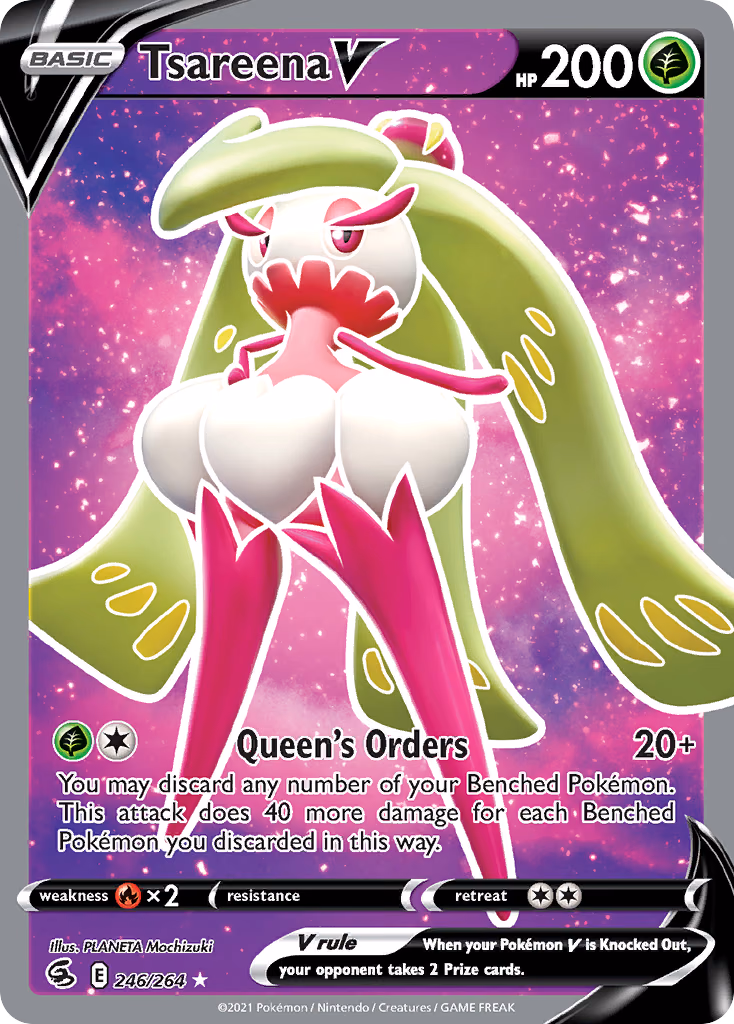 Tsareena V Pokemon card (246/264, Fusion Strike)