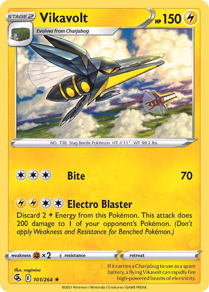 Vikavolt Pokemon card (101/264, Fusion Strike)