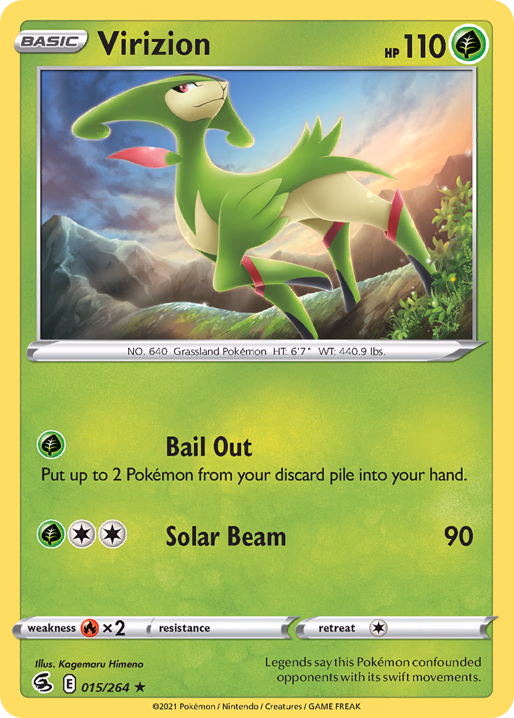 Virizion Pokemon card (015/264, Fusion Strike)