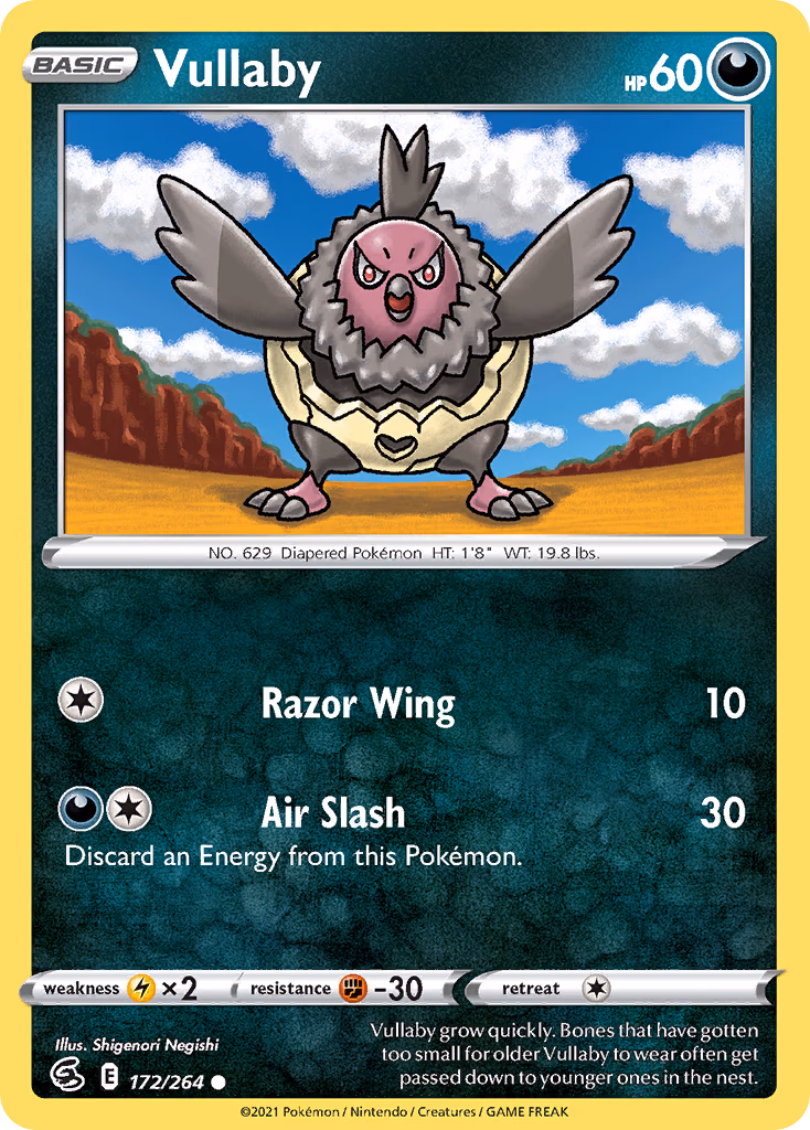 Vullaby Pokemon card (172/264, Fusion Strike)