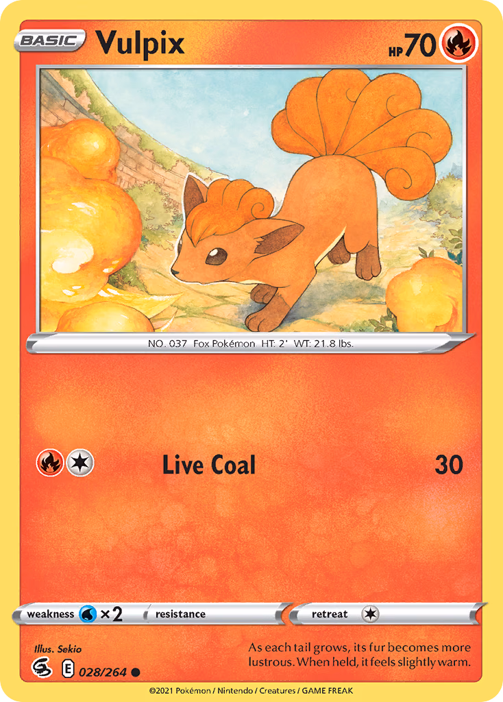 Vulpix Pokemon card (028/264, Fusion Strike)