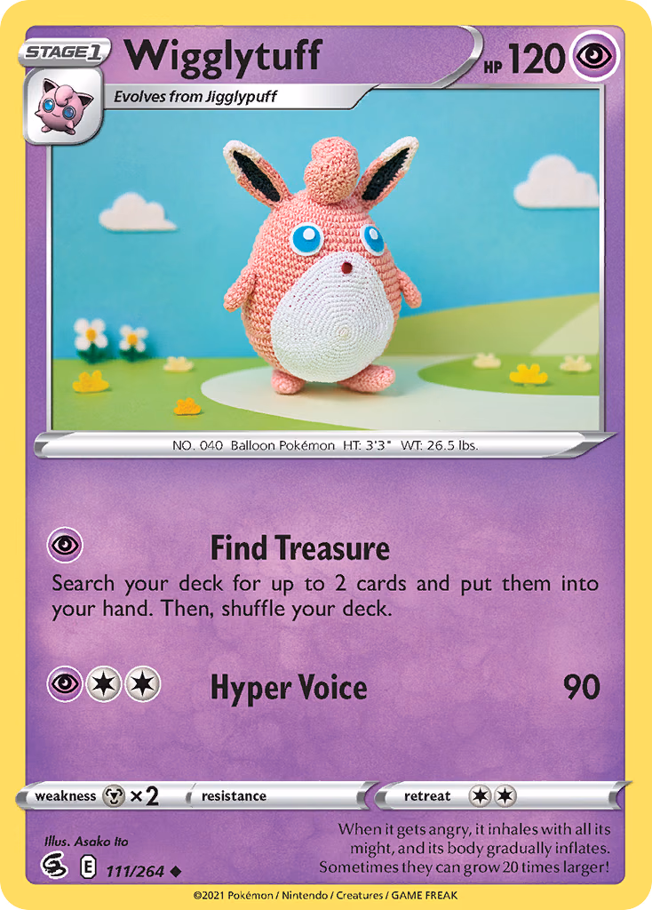 Wigglytuff Pokemon card (111/264, Fusion Strike)