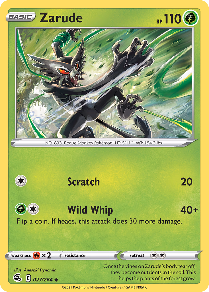 Zarude Pokemon card (027/264, Fusion Strike)