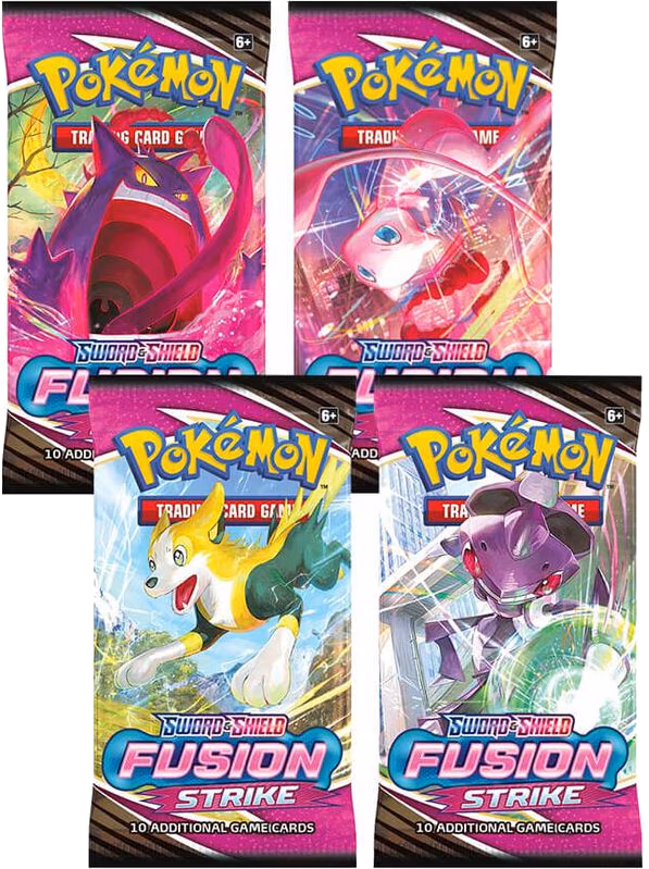 Pokemon Fusion Strike Booster Pack Art Bundle [Set of 4]