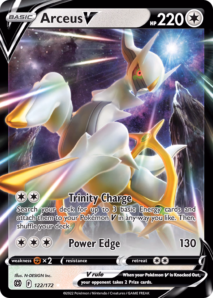 Arceus V Pokemon card (122/172, Brilliant Stars)