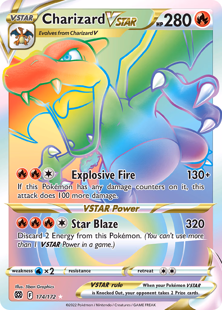 Charizard VSTAR Pokemon card (174/172, Brilliant Stars)
