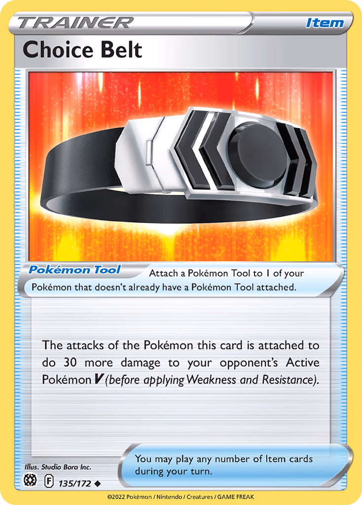 Choice Belt Pokemon card (135/172, Brilliant Stars)