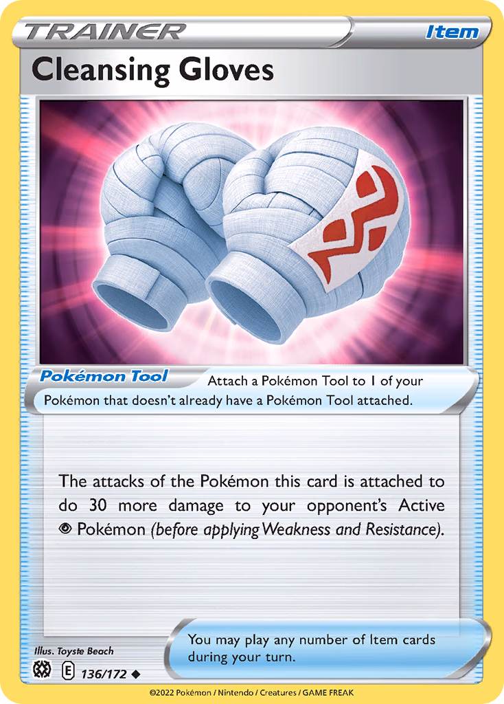 Cleansing Gloves Pokemon card (136/172, Brilliant Stars)