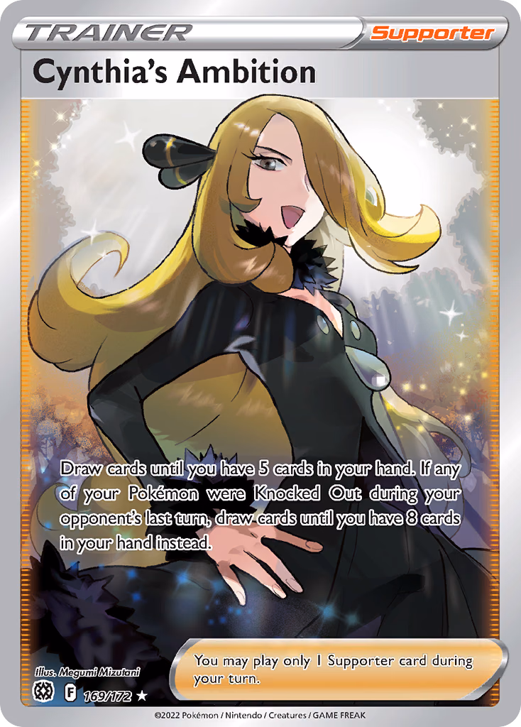 Cynthia's Ambition Pokemon card (169/172, Brilliant Stars)