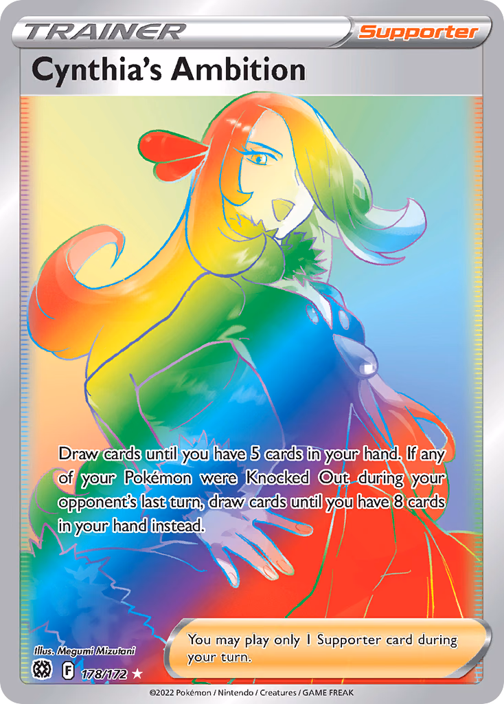 Cynthia's Ambition Pokemon card (178/172, Brilliant Stars)