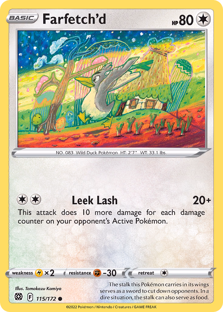 Farfetch'd Pokemon card (115/172, Brilliant Stars)