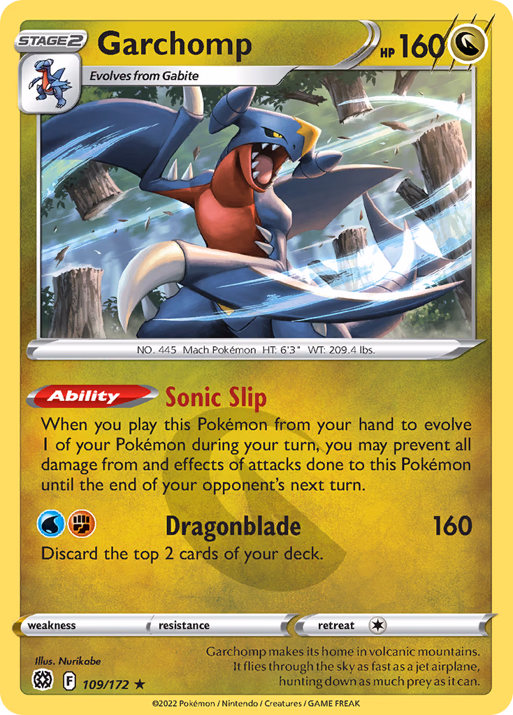 Garchomp Pokemon card (109/172, Brilliant Stars)