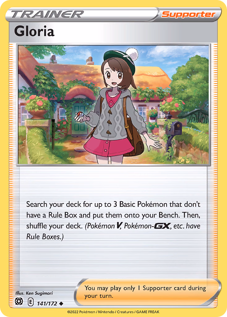 Gloria Pokemon card (141/172, Brilliant Stars)