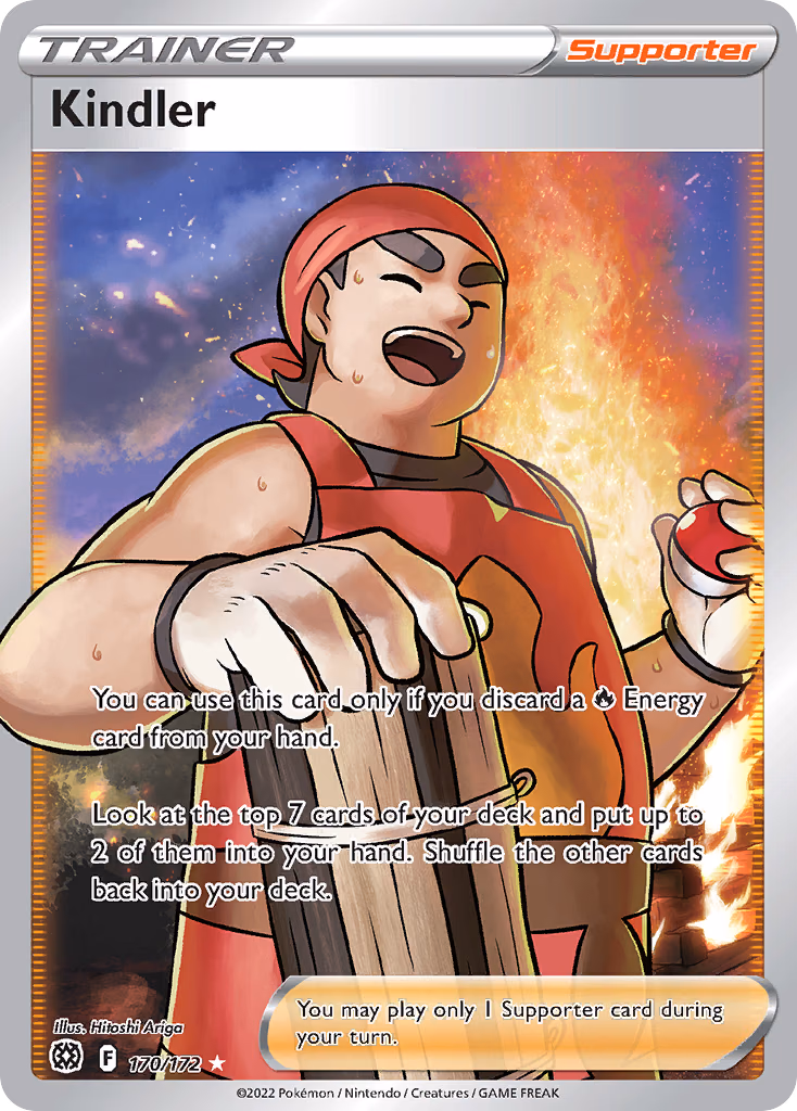 Kindler Pokemon card (170/172, Brilliant Stars)