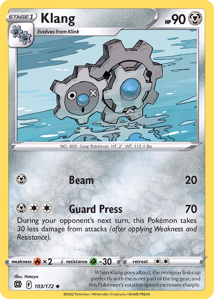 Klang Pokemon card (103/172, Brilliant Stars)