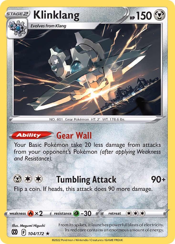 Klinklang Pokemon card (104/172, Brilliant Stars)