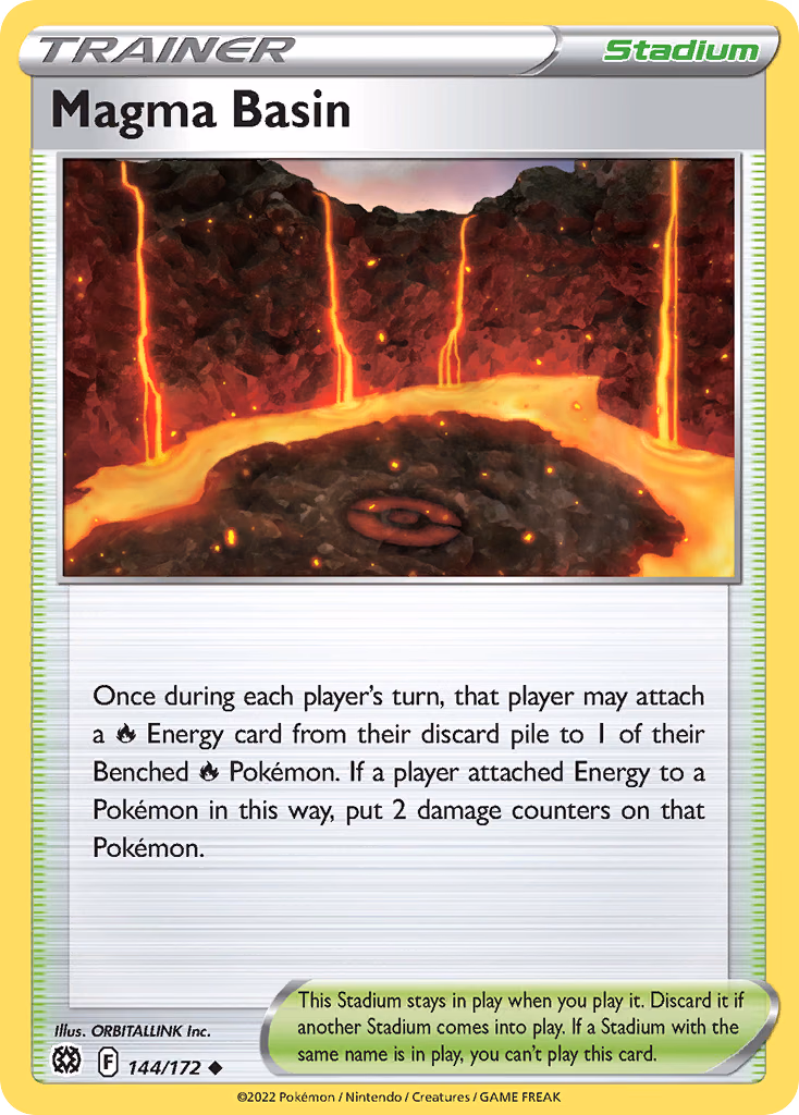 Magma Basin Pokemon card (144/172, Brilliant Stars)