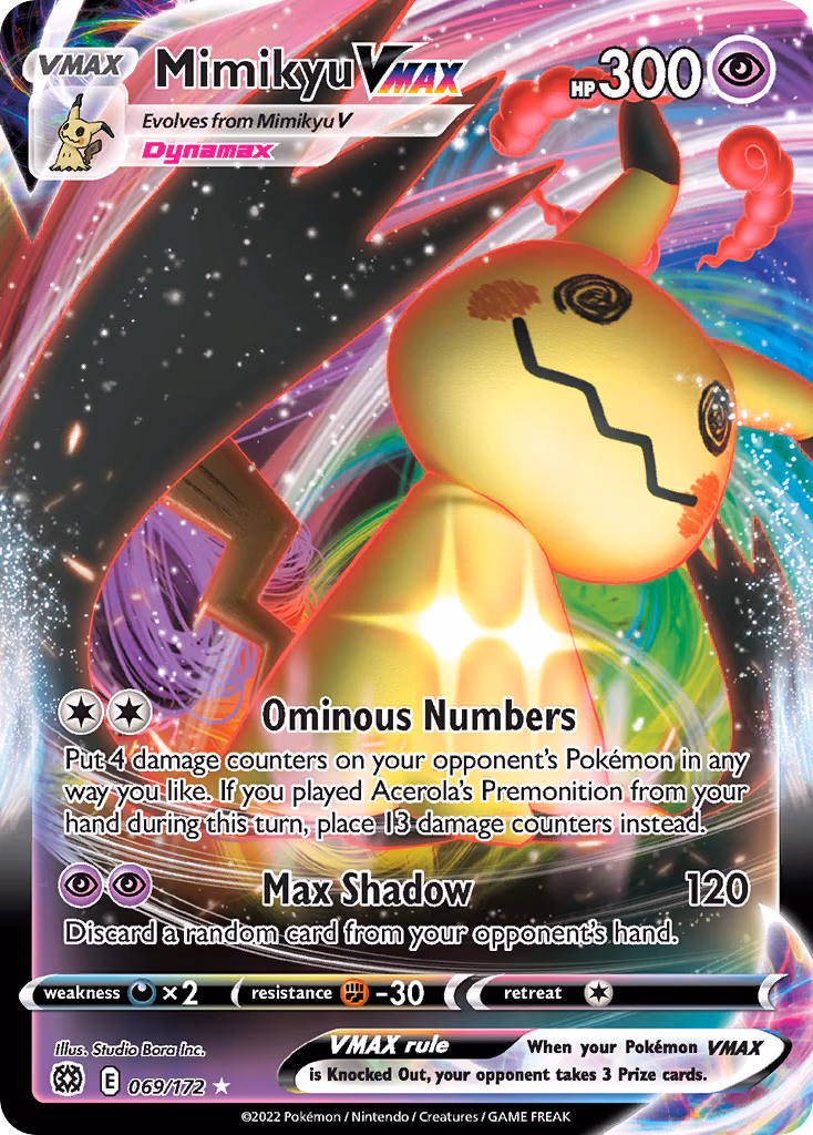 Mimikyu VMAX Pokemon card (069/172, Brilliant Stars)