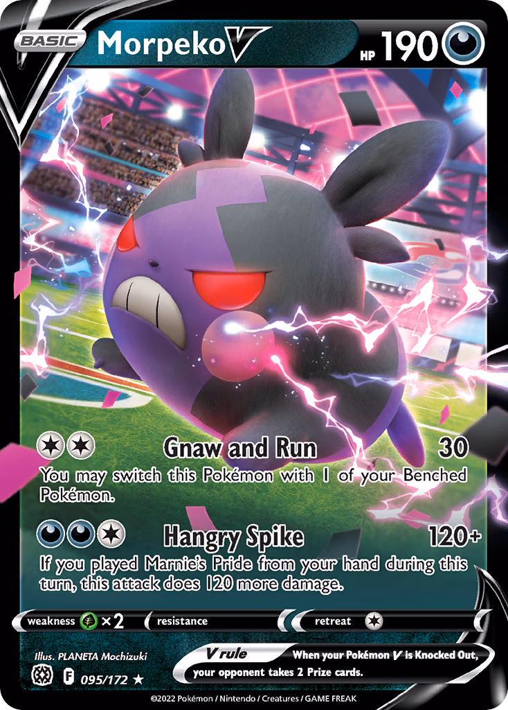 Morpeko V Pokemon card (095/172, Brilliant Stars)